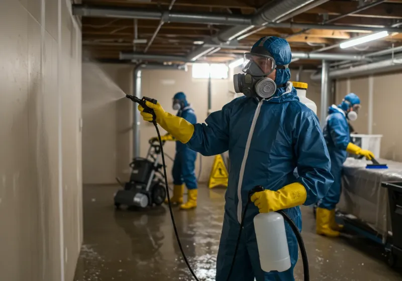 Basement Sanitization and Antimicrobial Treatment process in Noblesville, IN